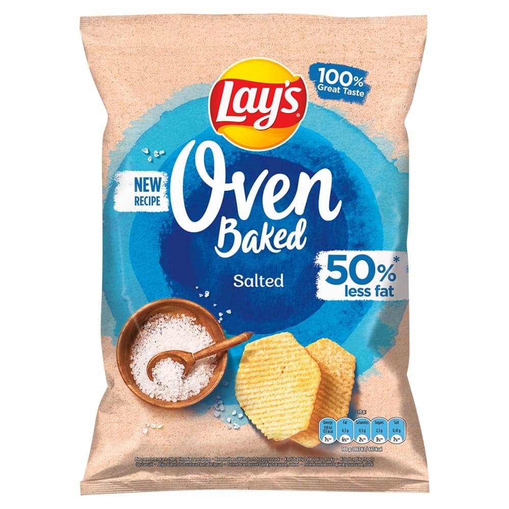 LAY'S OVEN BAKED Pieczone formowane chipsy ziemniaczane solone 110 g
