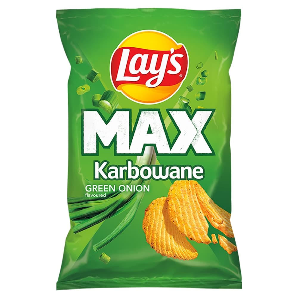 LAY'S KARBOWANE Chipsy ziemniaczane o smaku zielonej cebulki 120 g