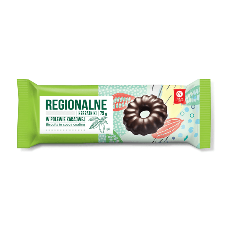 CUKRY NYSKIE Herbatniki Regionalne w polewie kakaowej 79 g