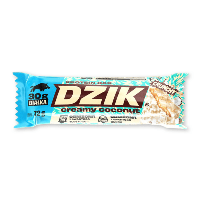 DZIK Baton proteinowy o smaku kokosowym 72 g