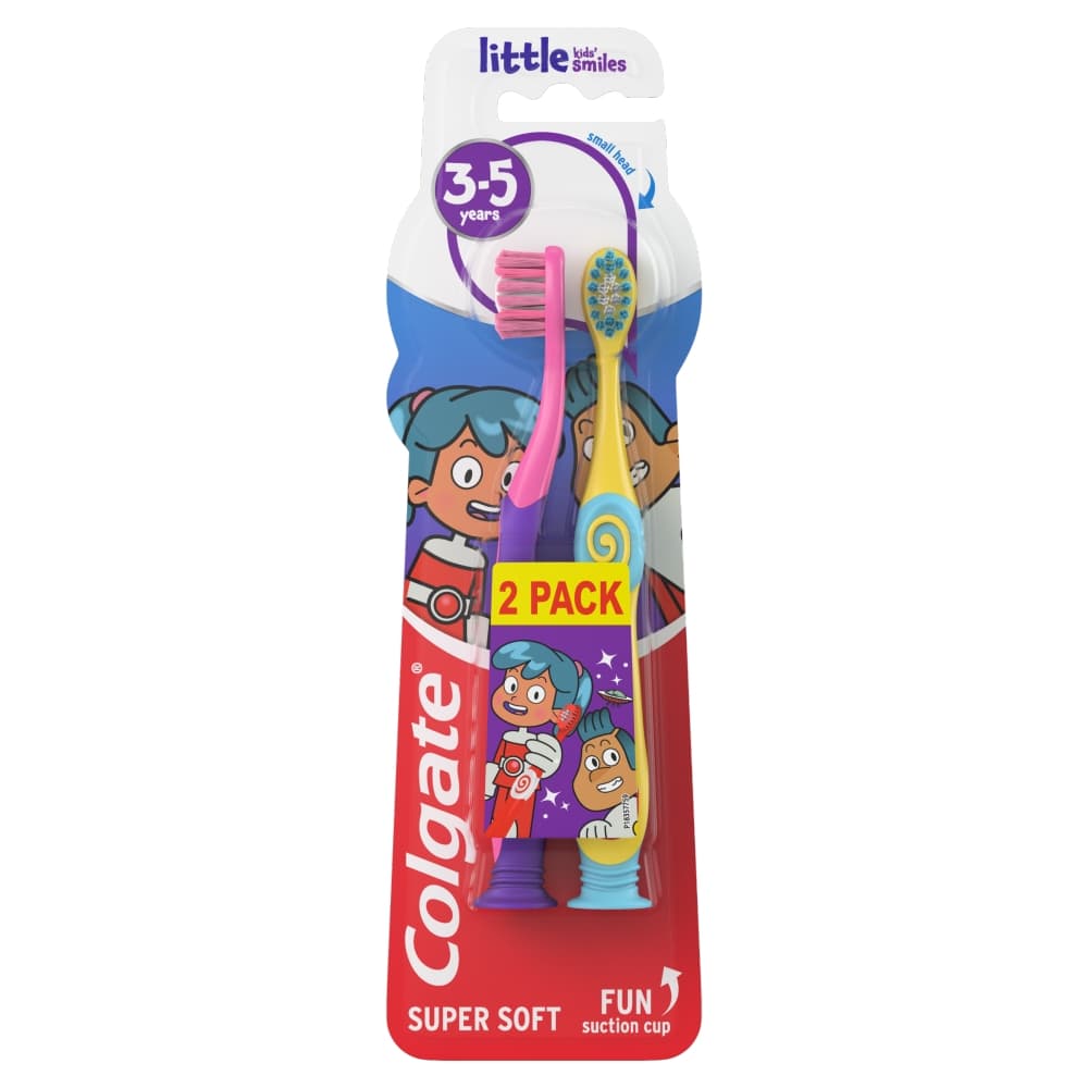 COLGATE Szczoteczka do zębów dla dzieci 3-5 lat bardzo miękka 2 szt.