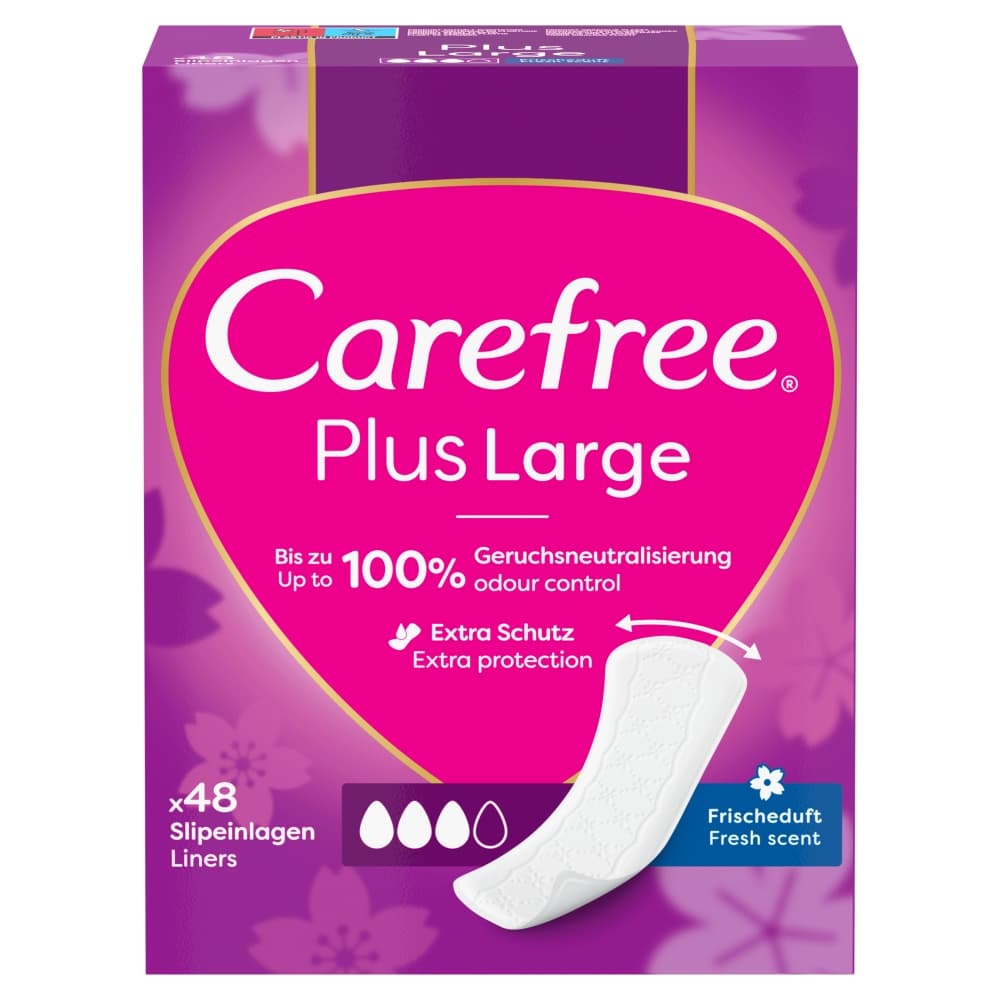 CAREFREE Wkładki higieniczne Plus Large 48 szt.