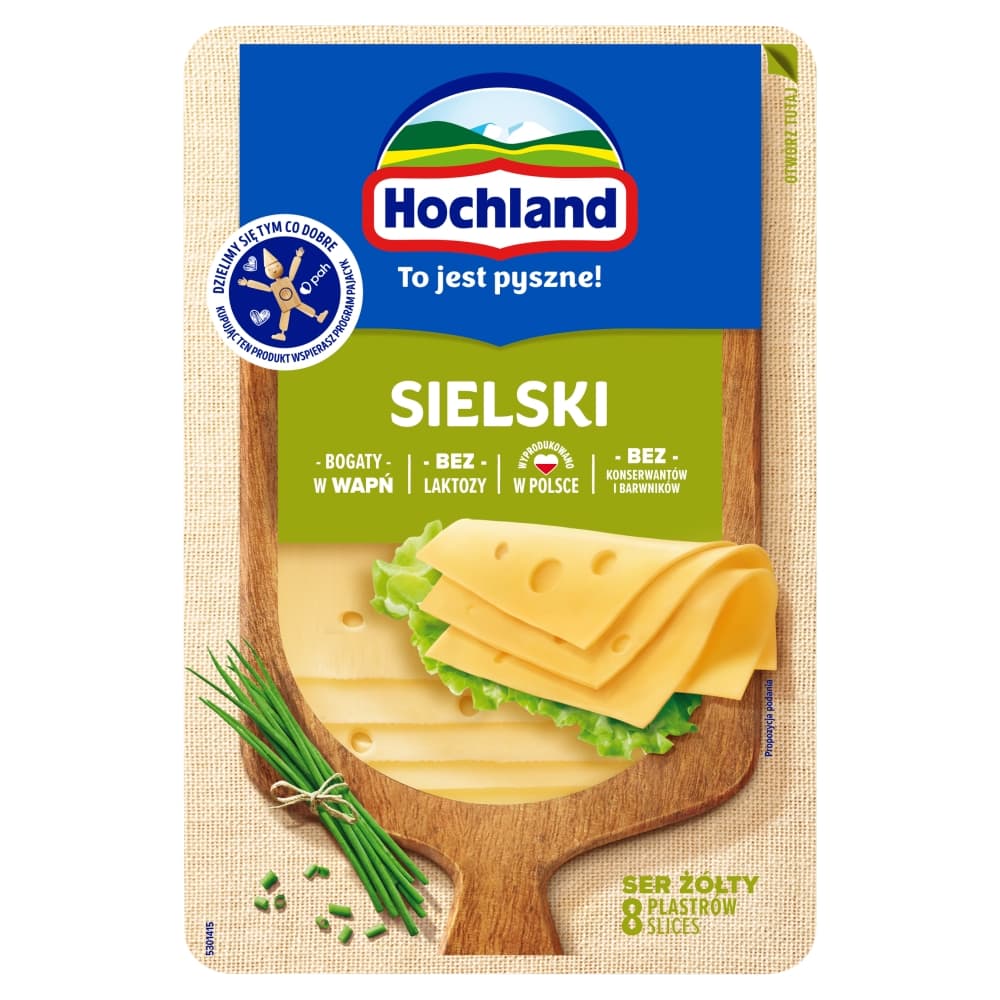HOCHLAND Ser żółty Sielski w plastrach 135 g