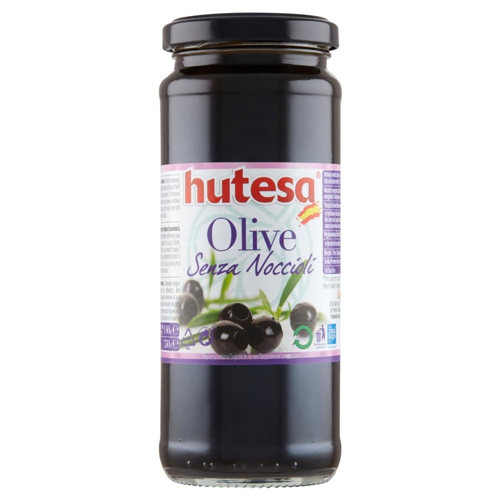 HUTESA Oliwki czarne bez pestek 350 g