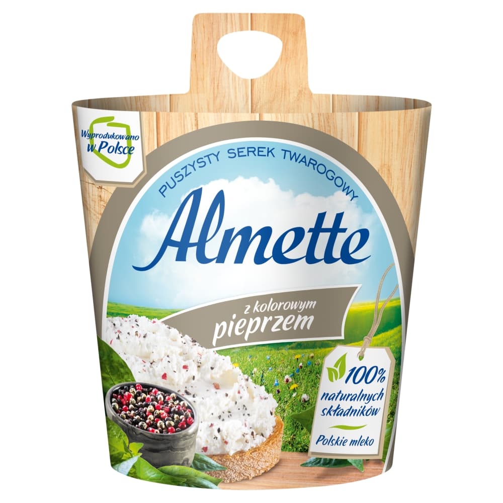 ALMETTE Puszysty serek twarogowy z kolorowym pieprzem 150 g
