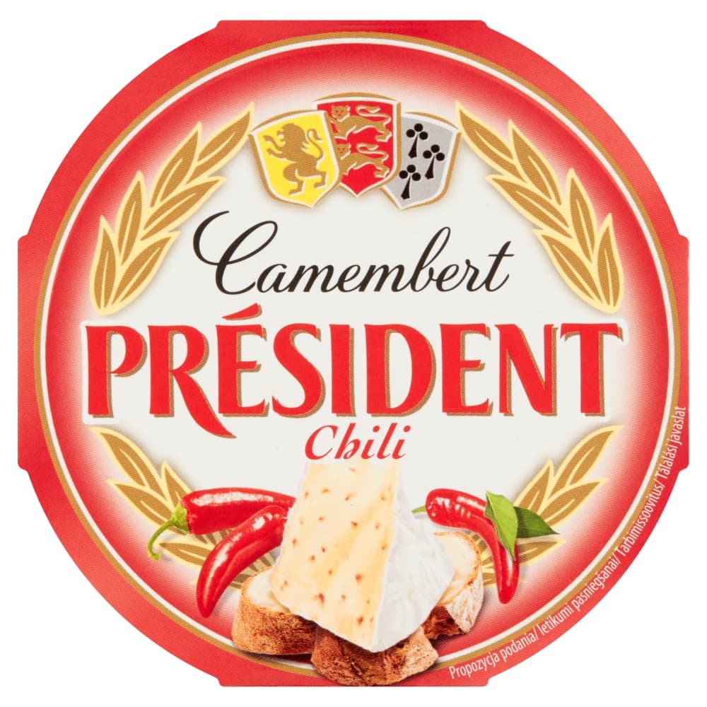 PRESIDENT CAMEMBERT Ser pleśniowy Camembert Chili 120 g