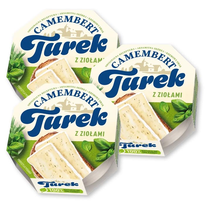 TUREK CAMEMBERT Ser pleśniowy z ziołamy x3