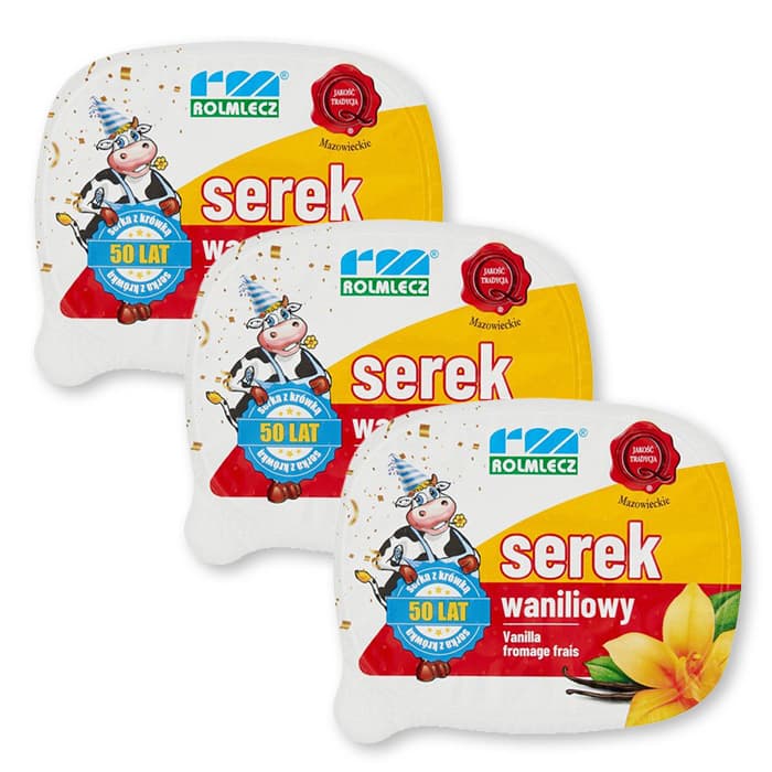 ROLMLECZ Serek homogenizowany o smaku wanilii x3