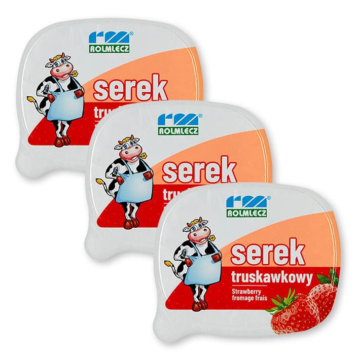 ROLMLECZ Serek homogenizowany truskawkowy x3