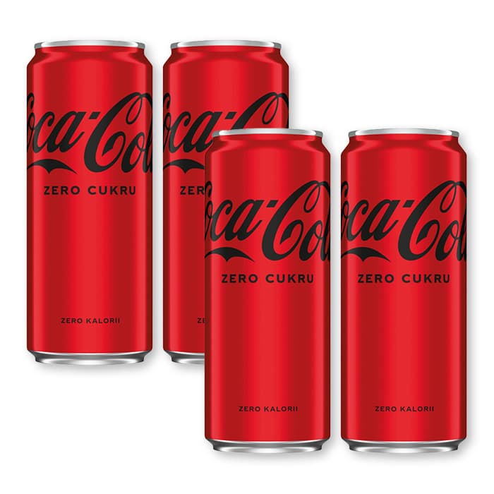 COCA-COLA ZERO Napój gazowany bez cukru puszka x4