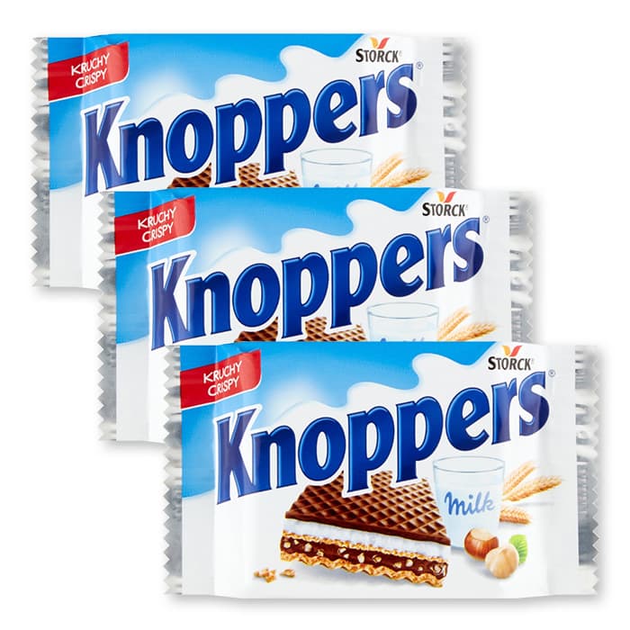 KNOPPERS Wafelek mleczno-orzechowy x3