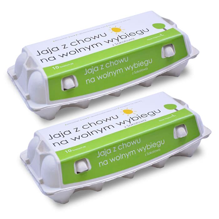 JAJA Z SOKOŁOWA Jaja z chowu na wolnym wybiegu rozmiar L 10 szt. x2