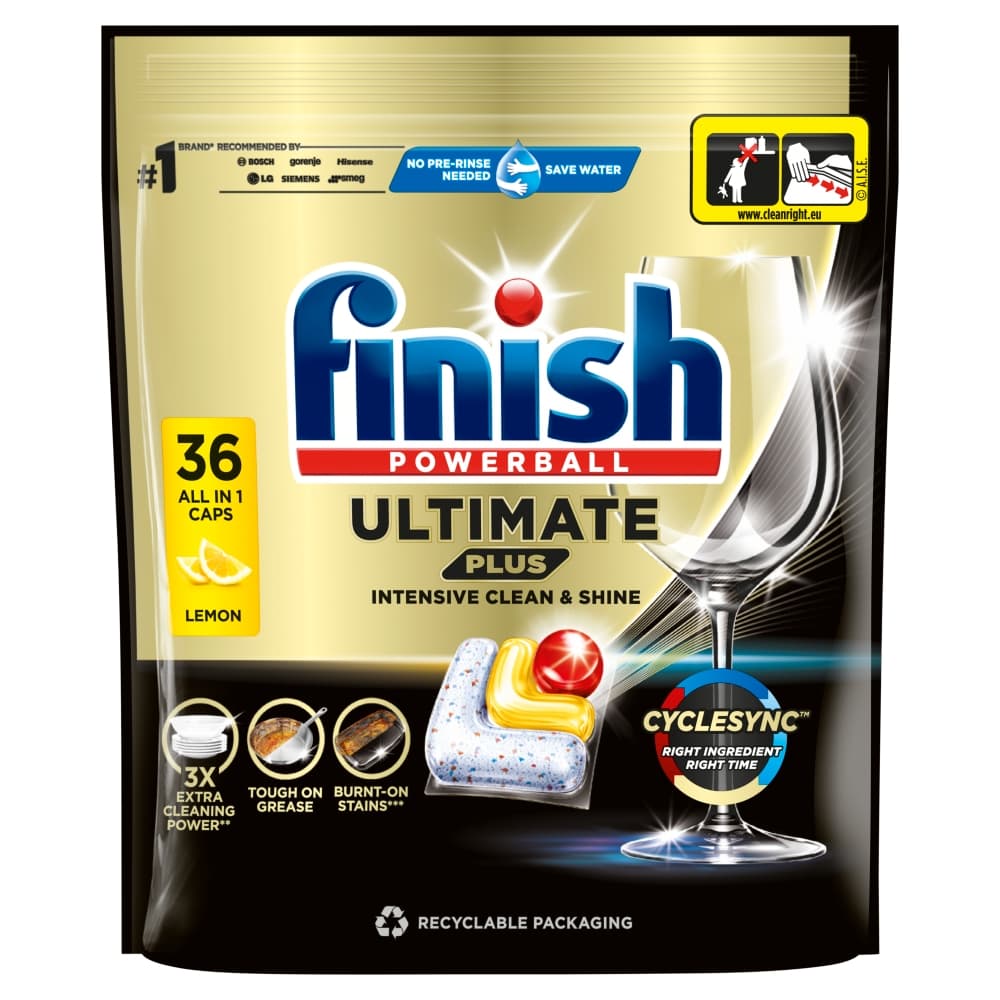 FINISH ULTIMATE PLUS ALL IN 1 Kapsułki do zmywarki Lemon 36 szt.