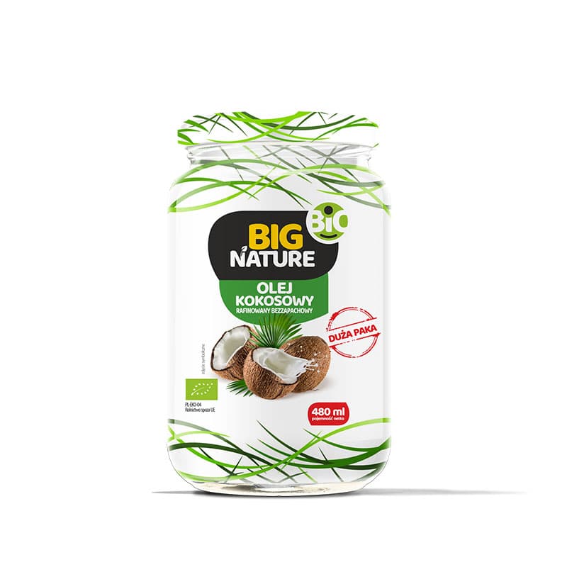 BIG NATURE Olej kokosowy rafinowany BIO 480 ml