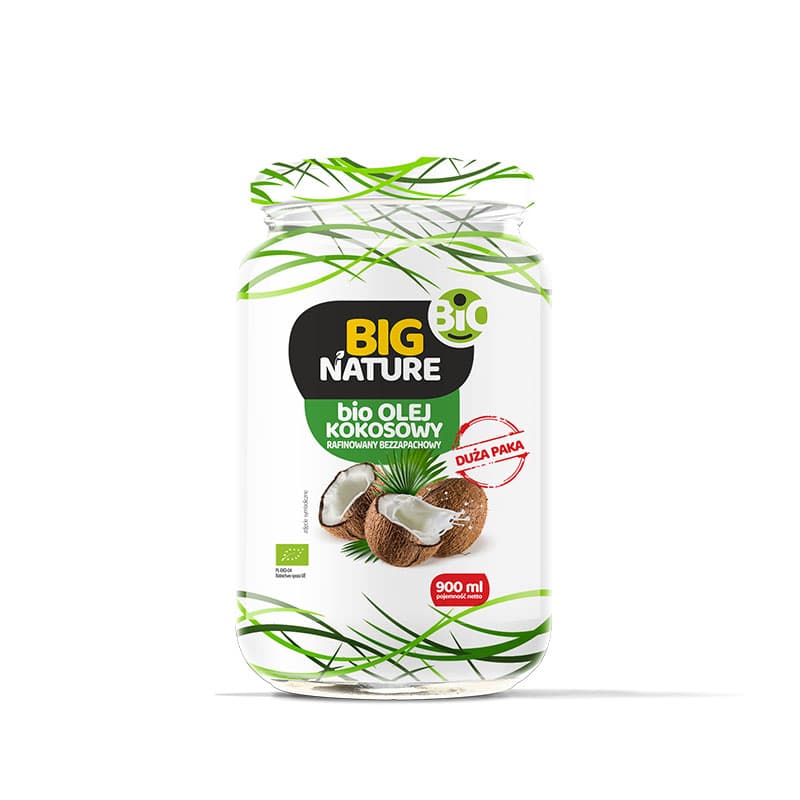 BIG NATURE Olej kokosowy rafinowany BIO 900 ml