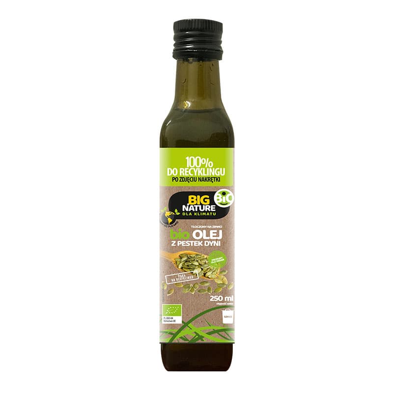 BIG NATURE Olej z pestek dyni tłoczony na zimno BIO 250 ml