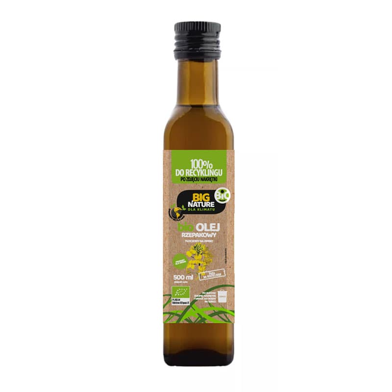 BIG NATURE Olej z rzepaku tłoczony na zimno BIO 500 ml