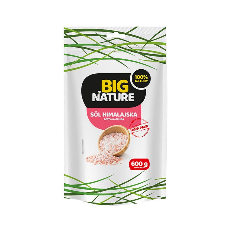 BIG NATURE Sól himalajska różowa gruba 600 g