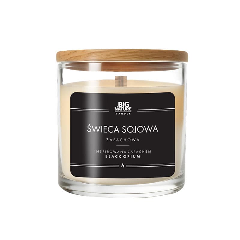 BIG NATURE Świeca sojowa o zapachu insprowanym Black Opium 1 szt.