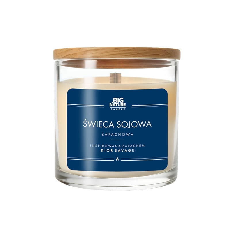 BIG NATURE Świeca sojowa o zapachu insprowanym Dior Sauvage 1 szt.