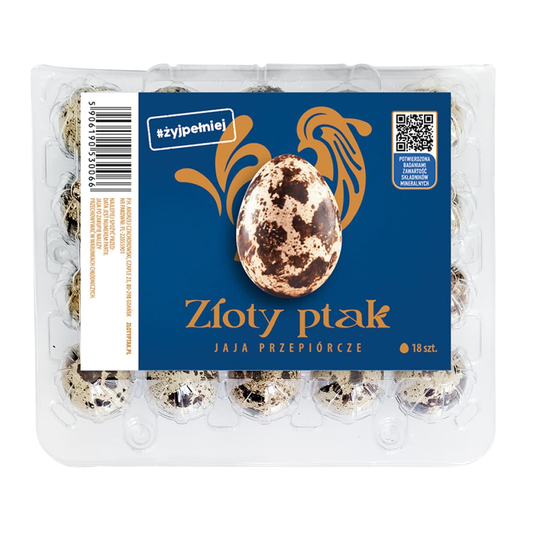 ZŁOTY PTAK Jaja przepiórcze 18 szt.