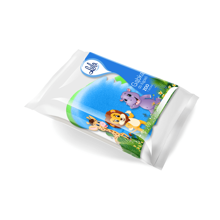 LULA Gąbka do kąpieli Zoo mix wzorów 1 szt.
