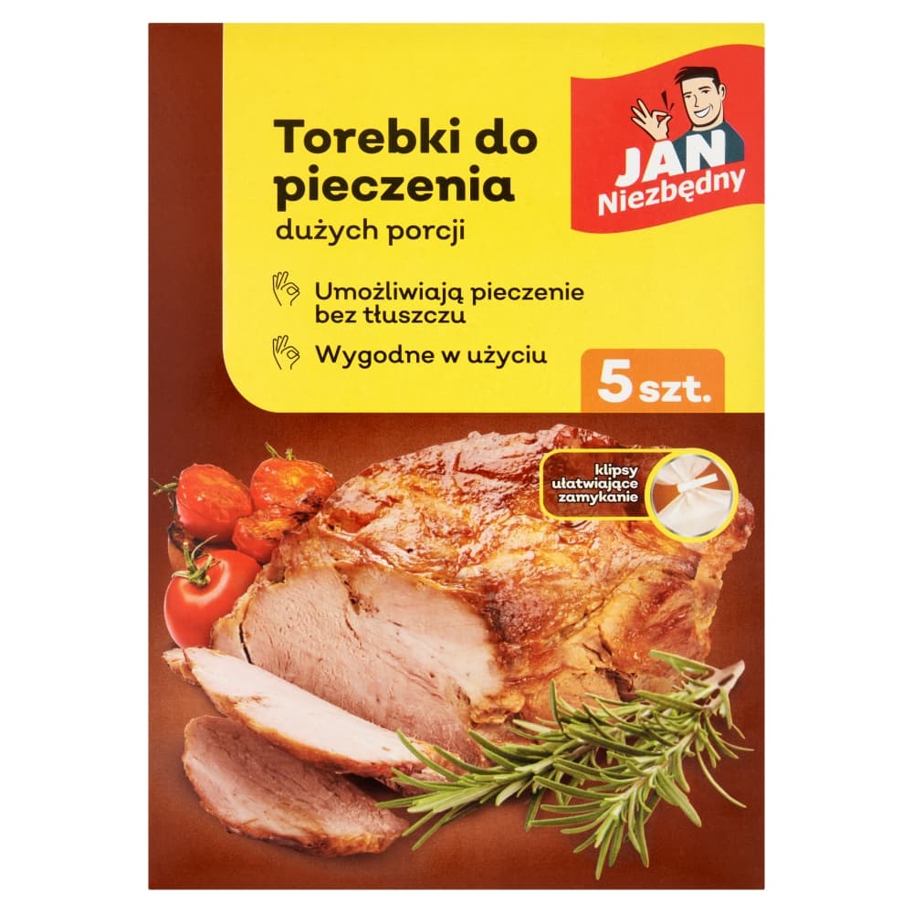 JAN NIEZBĘDNY Torebki do pieczenia dużych porcji 35x43 cm 5 szt.