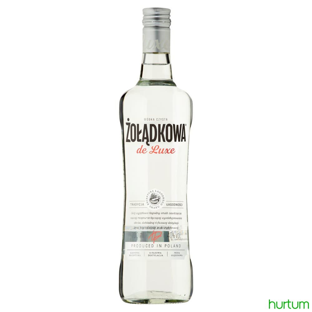 ŻOŁĄDKOWA GORZKA Wódka czysta De Luxe 40% 700 ml