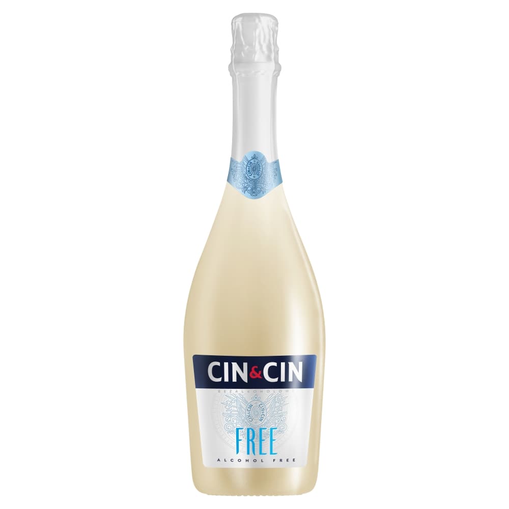 CIN&CIN Wino białe musujące bezalkoholowe 0% 750 ml