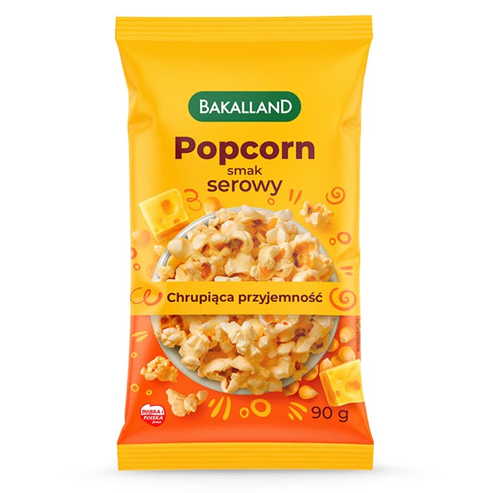 BAKALLAND Popcorn serowy 90 g