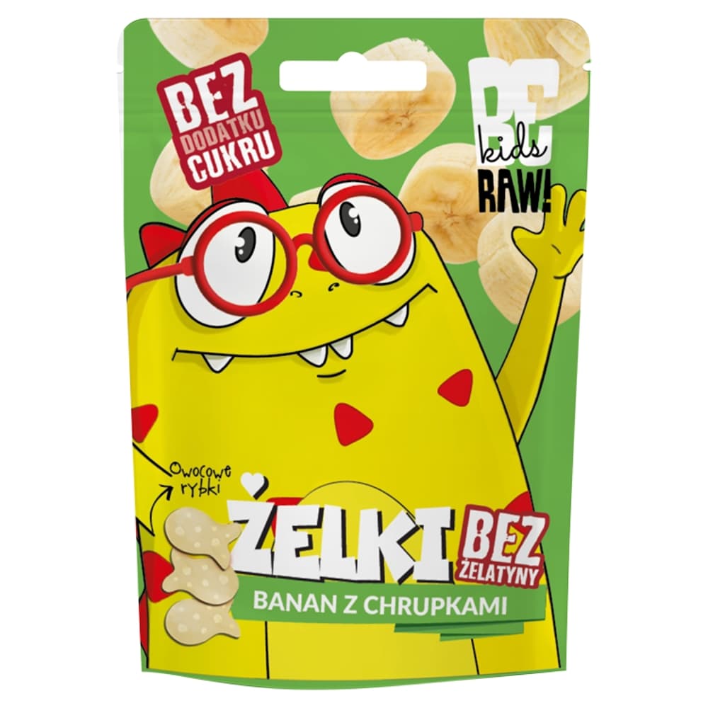 BeRAW Kids Żelki Banan z Chrupkami 35g