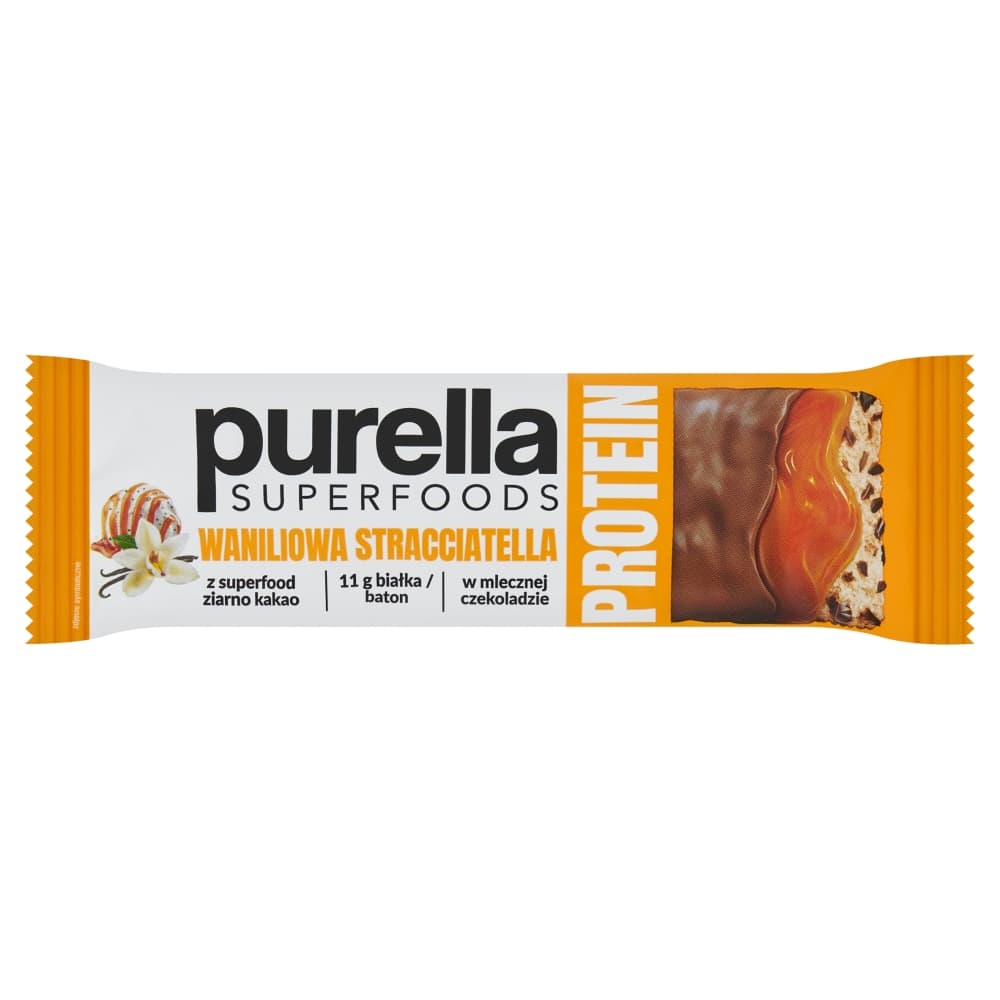 PURELLA SUPERFOODS Baton proteinowy waniliowa straciatella 45 g