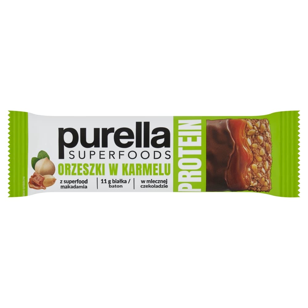 PURELLA SUPERFOODS Baton proteinowy orzeszki w karmelu 45 g