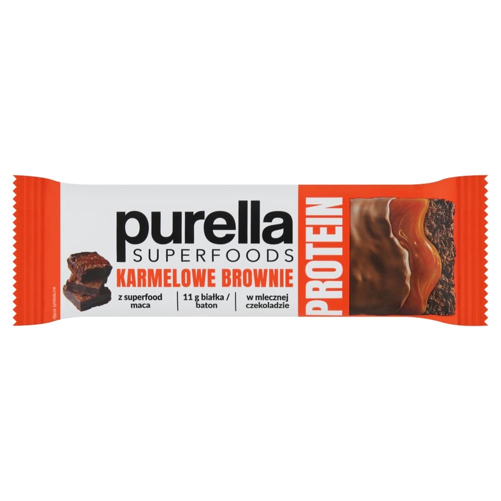 PURELLA SUPERFOODS Baton proteinowy karmelowe brownie 45 g
