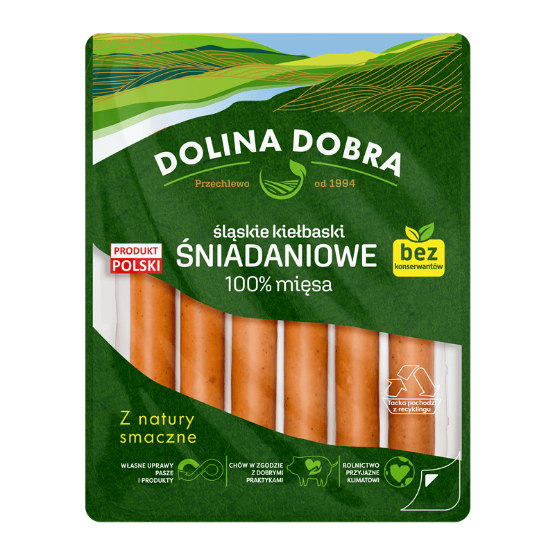 DOLINA DOBRA Śląskie kiełbaski śniadaniowe 200 g