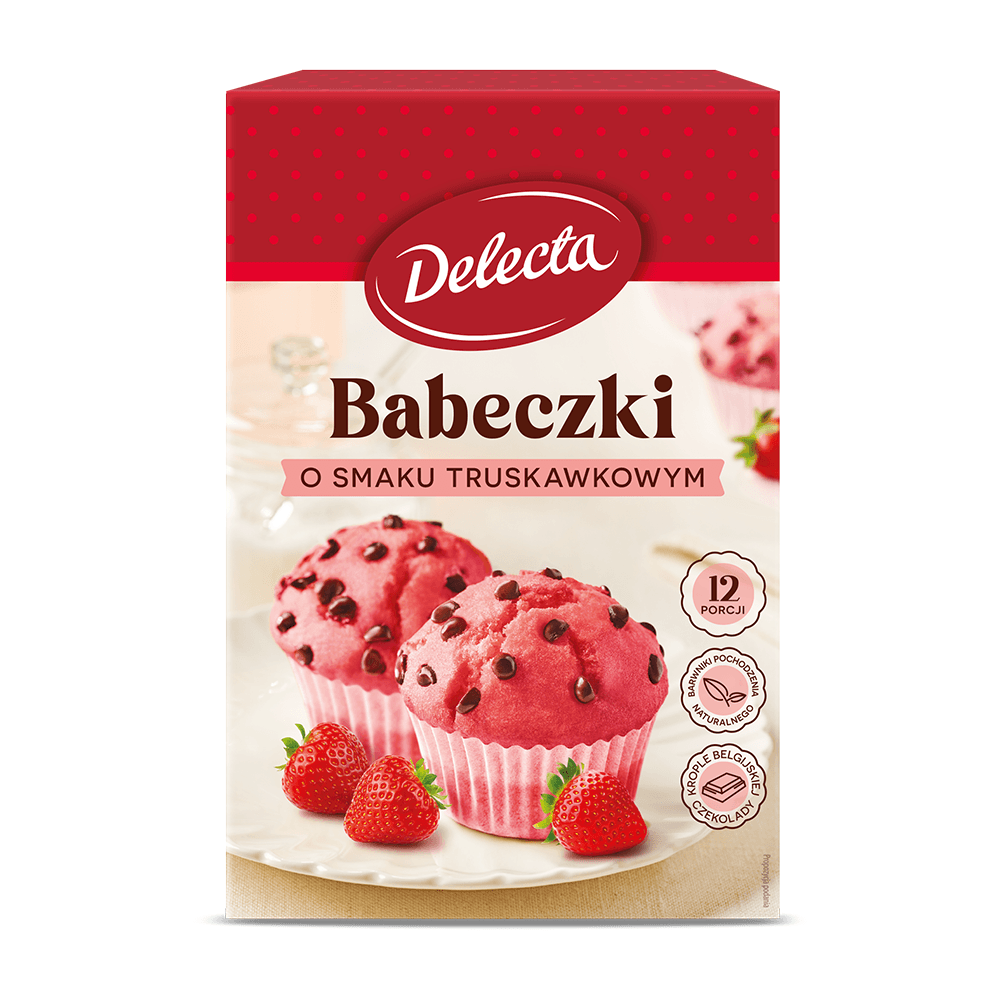 DELECTA Babeczki smak truskawkowy 280 g