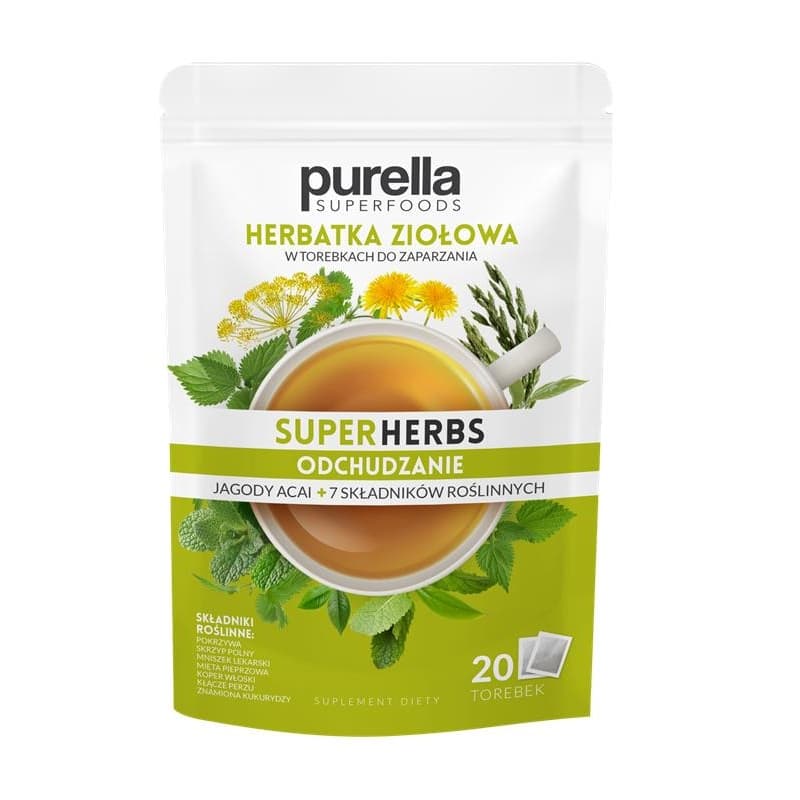 PURELLA SUPERHERBS Herbata ziołowa w torebkach Odchudzanie (20x1,75 g) 35 g