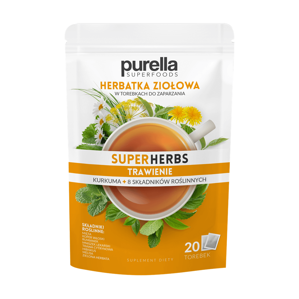 PURELLA SUPERHERBS Herbata ziołowa w torebkach Trawienie (20x1,75 g) 35 g