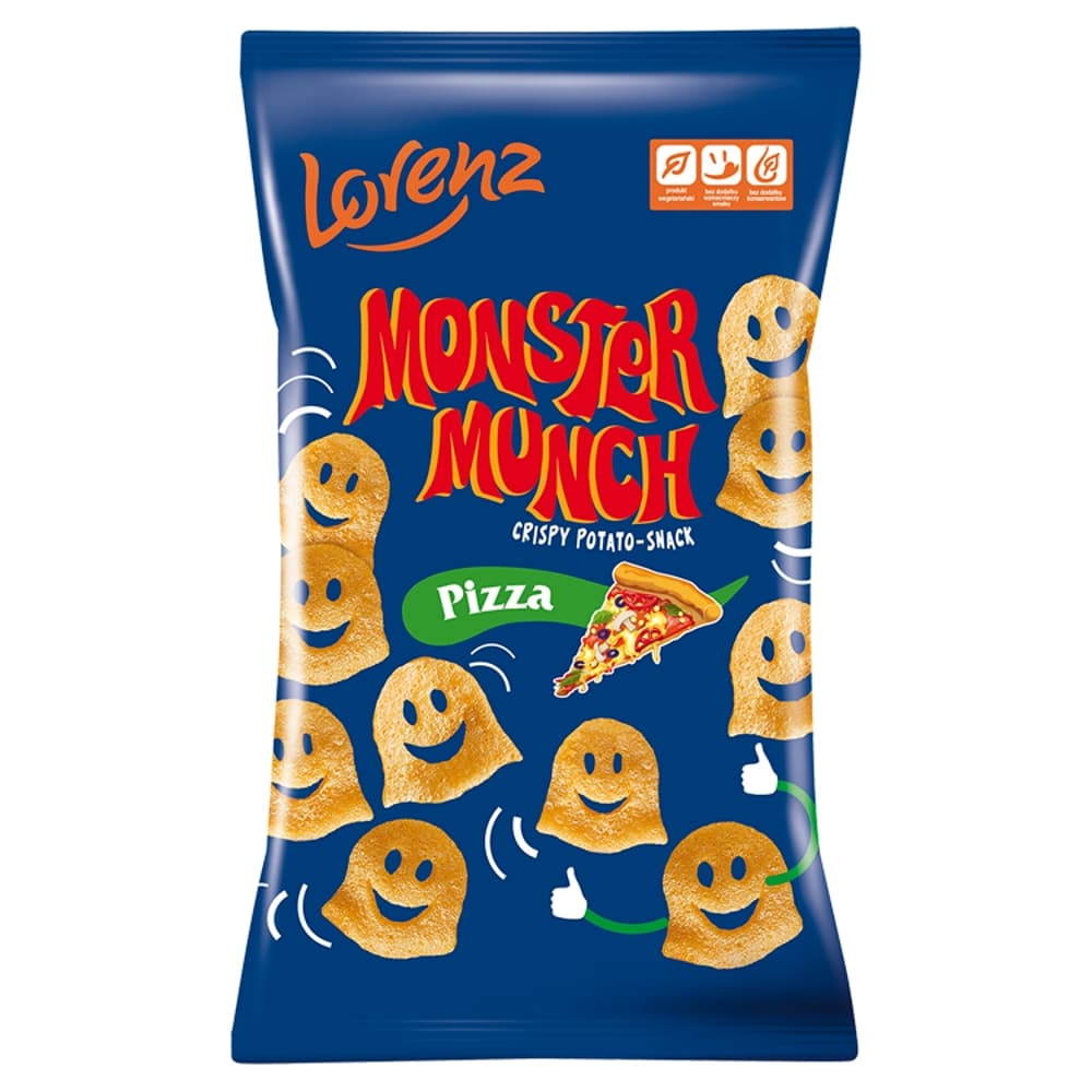 MONSTER MUNCH Chrupki ziemniaczane o smaku pizzy 100 g