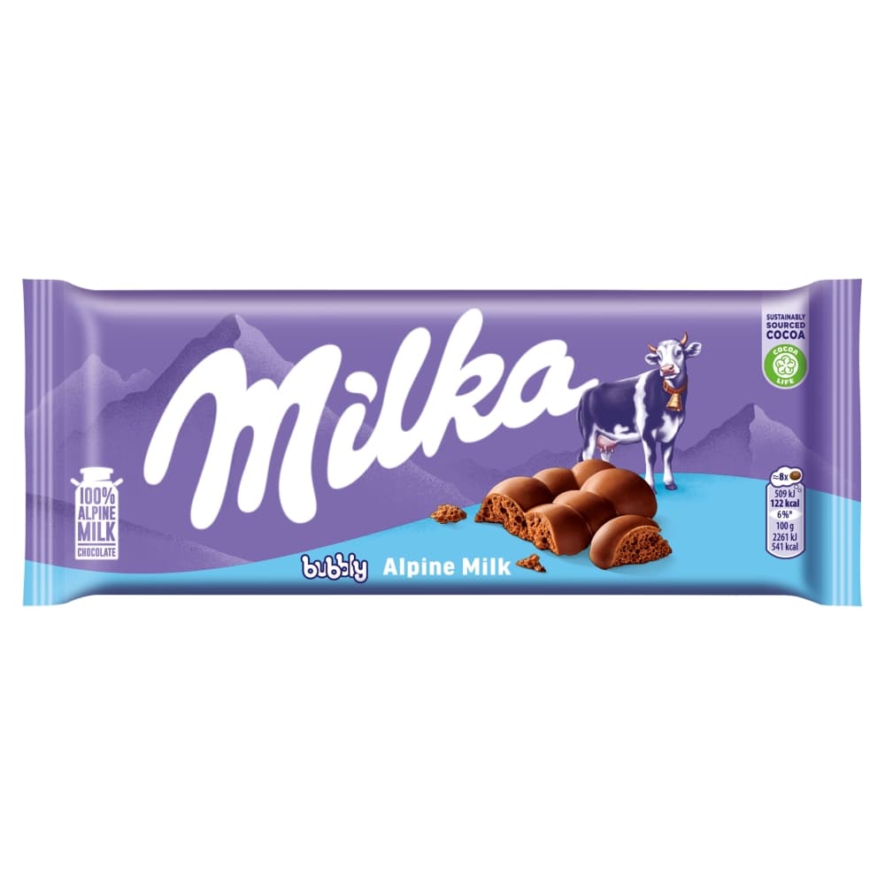 MILKA BUBBLY Czekolada mleczna 90 g