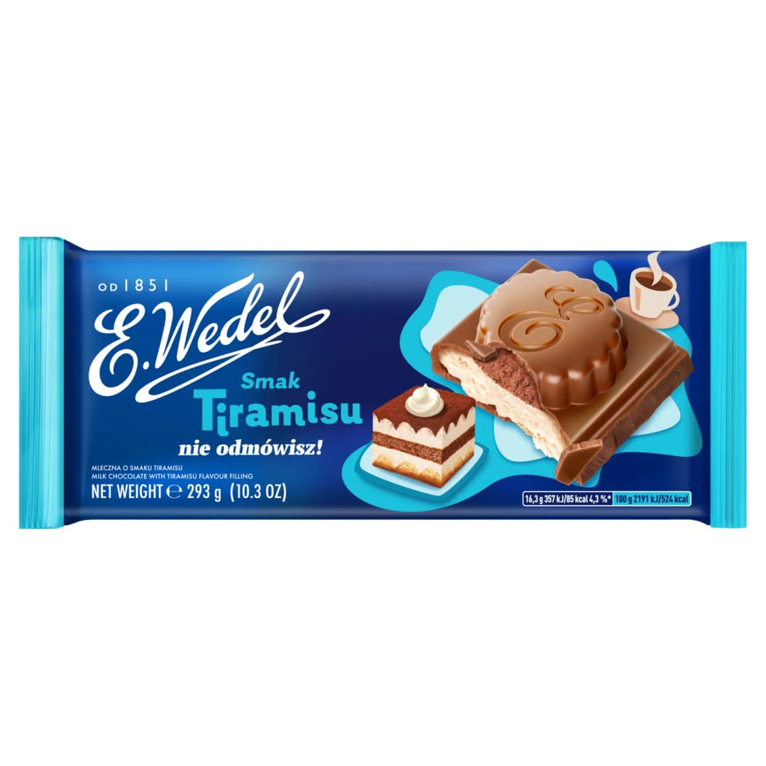 E. WEDEL Czekolada mleczna o smaku tiramisu 293 g