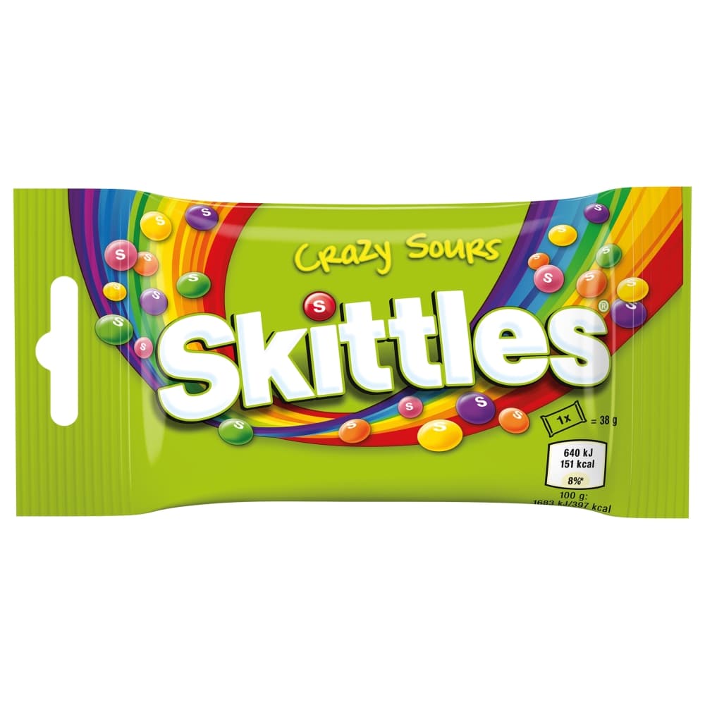 SKITTLES CRAZY SOURS Cukierki do żucia 38 g
