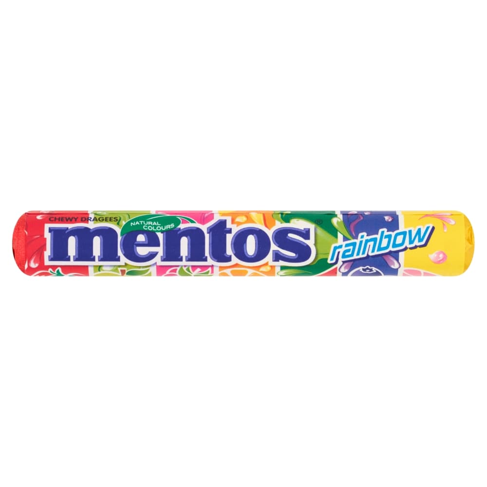MENTOS RAINBOW Cukierki do żucia o smaku owocowym 38 g