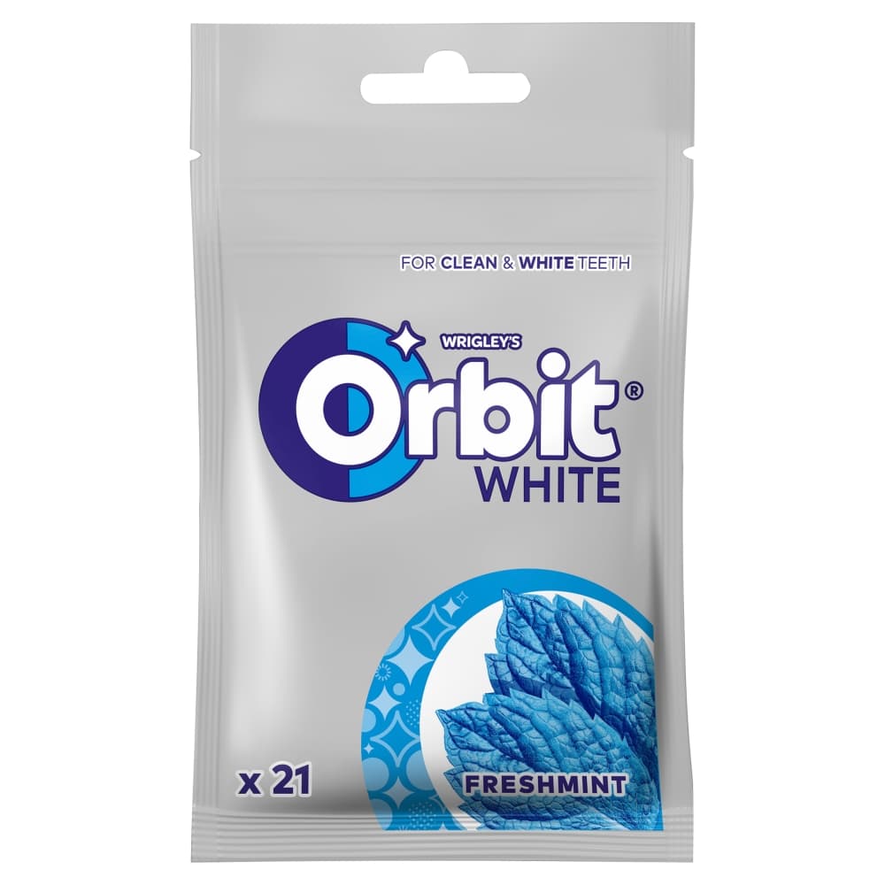ORBIT WHITE Guma do żucia bez cukru Freshmint 29 g