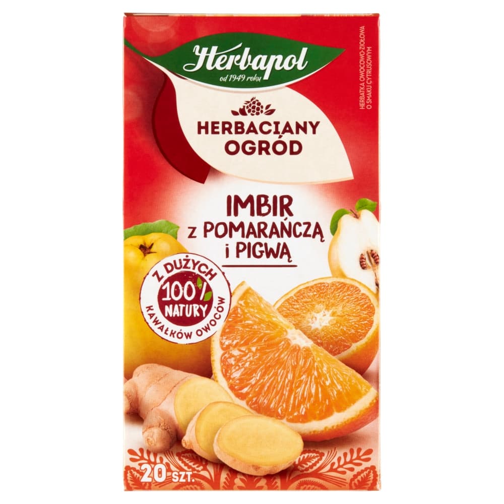 HERBAPOL HERBACIANY OGRÓD Herbatka owocowo-ziołowa imbir z pomarańczą i pigwą 20 szt. 50 g