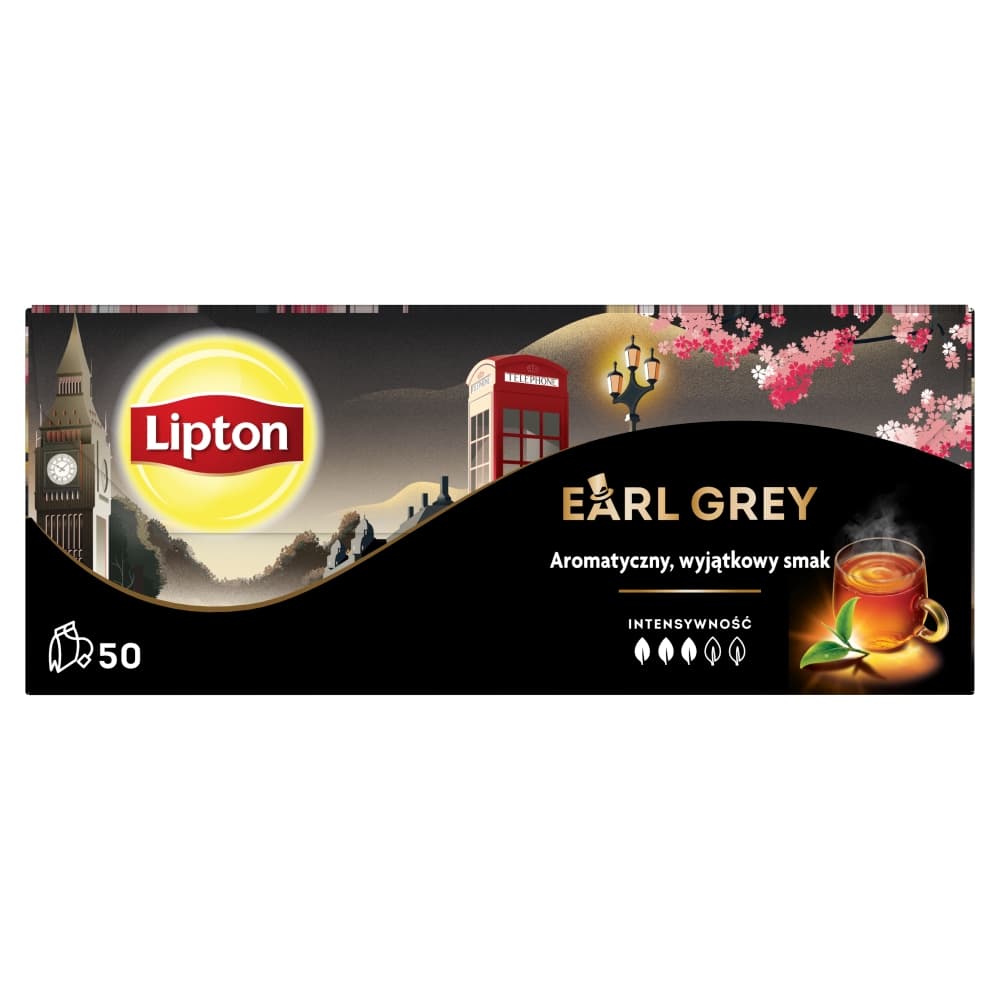 LIPTON Herbata ekspresowa Earl Grey 50 szt. 75 g