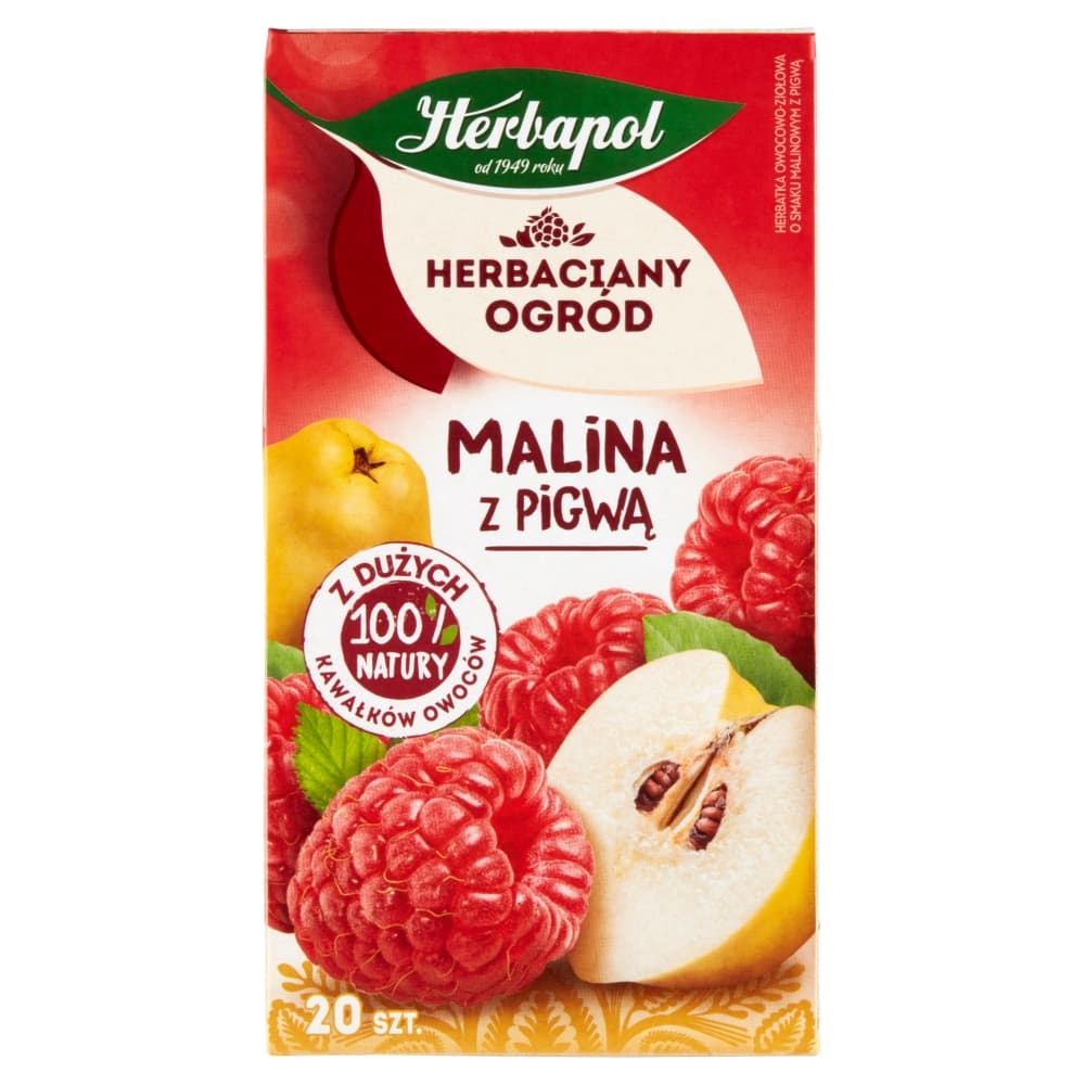 HERBATA HERBACIANY OGRÓD Herbatka owocowo-ziołowa malina z pigwą 20 szt. 54 g