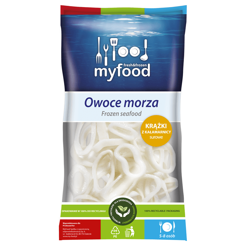 MYFOOD Kalmary krążki 3-7 cm surowe mrożone 700 g