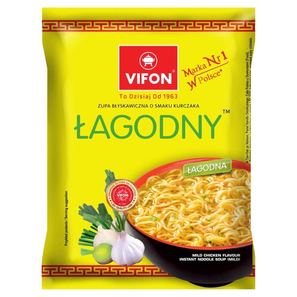 VIFON Zupa błyskawiczna o smaku kurczaka Łagodny 70 g