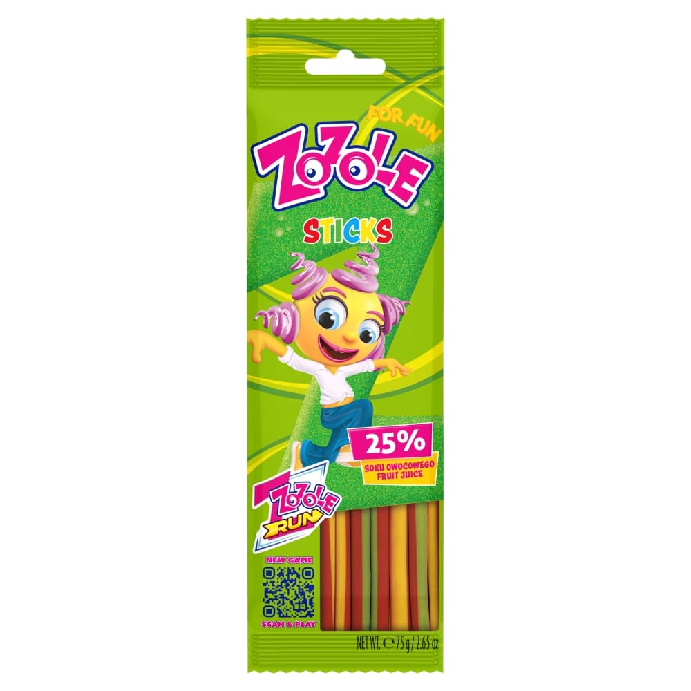 ZOZOLE HELLO ŻELO Żelki o smaku owocowym Sticks 75 g
